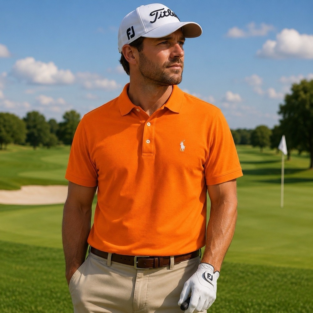POLO GOLF SHIRT MENS XL Ralph Lauren Stretch PERFORMANCE ORANGE